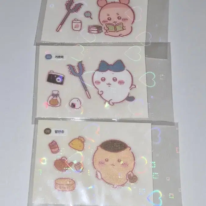 [BUNJANG] Chiikawa Delight Sticker Bundle Set / 일괄 치이카와 딜라이트 띠부씰 스티커 카니 쿠리만쥬 하치와레