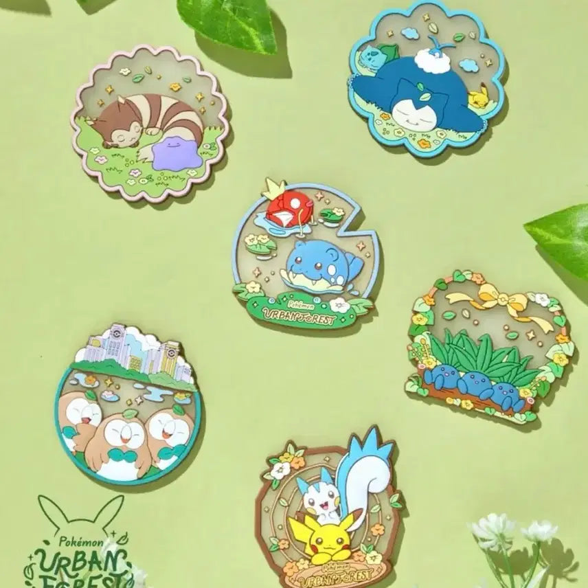 [BUNJANG] Pokemon Secret Forest Rubber Magnet Set (6 Types) Bundle / 포켓몬 팝업 시크릿 포레스트 러버 마그넷 6종 세트 일괄