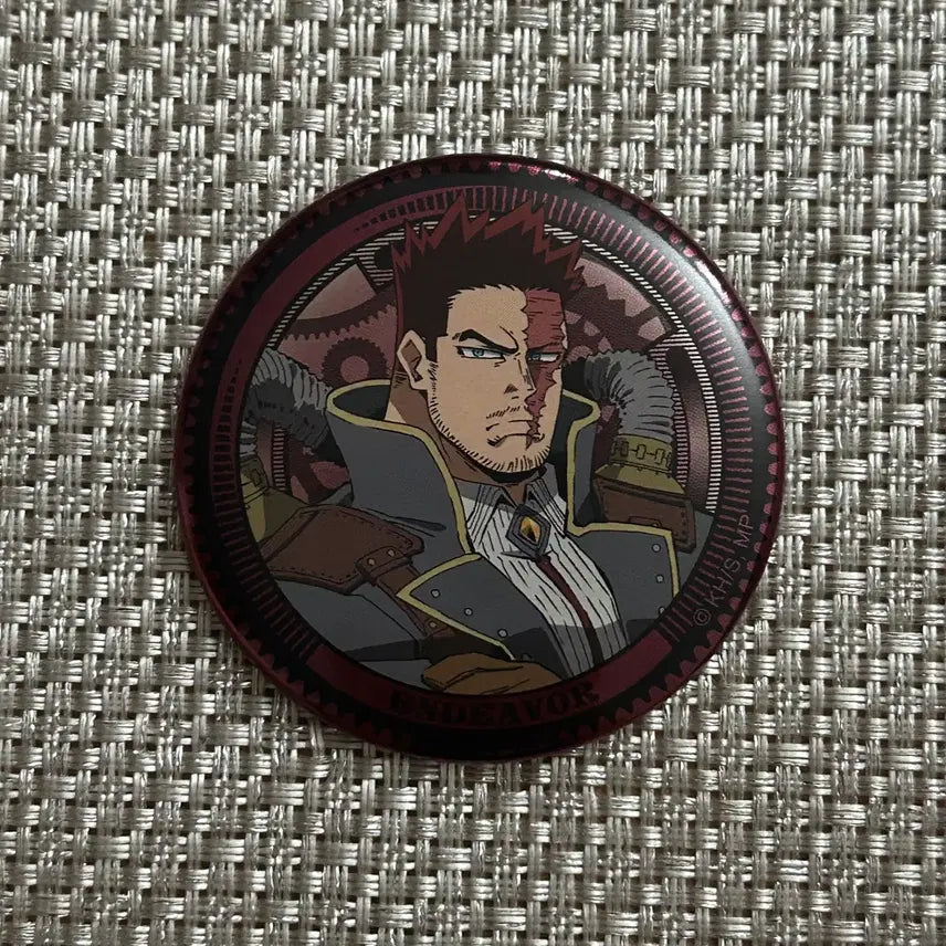 [BUNJANG] My Hero Academia Endeavor Steampunk Can Badge / 나히아 히로아카 엔데버 스팀펑크 캔뱃지