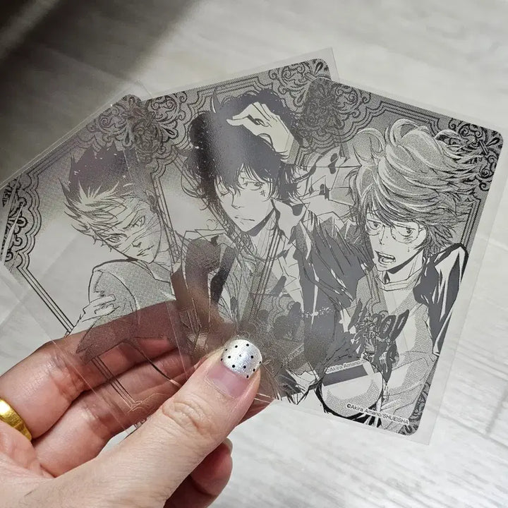 [BUNJANG] Gohiro no Sekai Original Art Acrylic Frame Magnet &amp; Silver Foil Clear Card Bundle Set / 가히리 원화 아크릴프레임 마그넷, 은박 클리어 카드