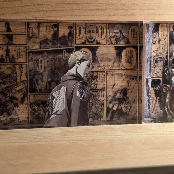 [BUNJANG] Attack on Titan Erwin, Levi, Hange Executive Trio Acrylic Block (Brick) Bundle Set (Unofficial) / 진격의 거인 엘빈 리바이 한지 간부조 아크릴 블록 (벽돌) 일괄 (비공굿)
