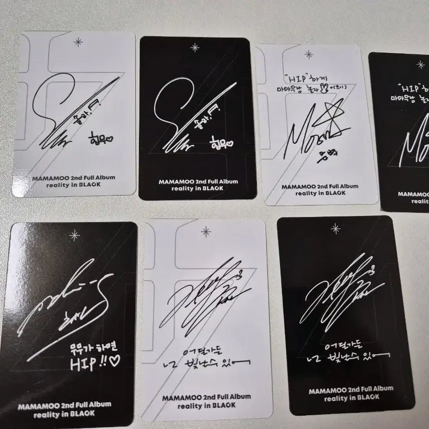[BUNJANG] Mamamoo Reality in BLACK Photocard Bundle Set / 마마무 reality in BLACK 포토카드 7종 일괄