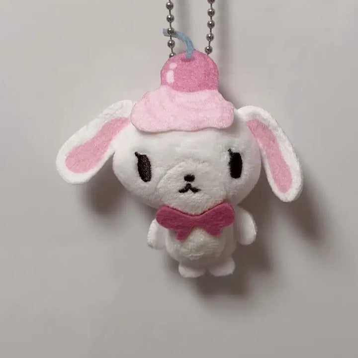 [BUNJANG] Sanrio Whip Cream Shiro-Usagi Plush Keychain / 산리오 휘핑 데코 슈가바니즈 시로우사 미니 인형 키링