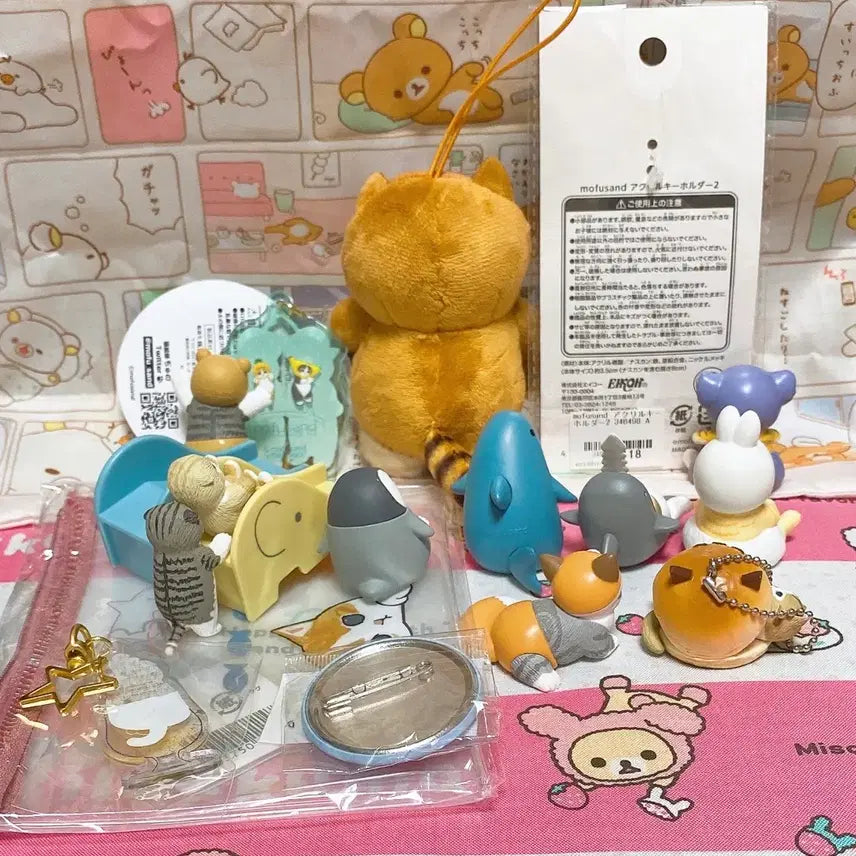 [BUNJANG] Mofusand Bundle Set Figures, Gachapon, Plush Toy, Acrylic Keychain / [일괄판매] mofusand 모프샌드 모후산도 피규어 가챠, 인형, 아크릴 키링