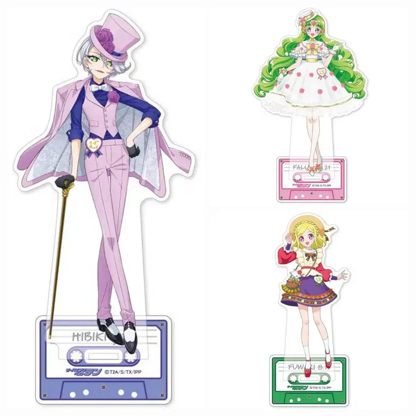 [BUNJANG] Pripara Girly Hearts Hibiki Faruru Fuwari Acrylic Stand Bundle Set / 프리파라 그루가레 히비키 파루루 후와리 아크릴 스탠드 일괄