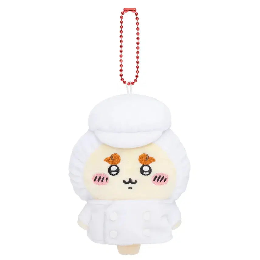 [BUNJANG] Chiikawa Restaurant Chef Mascot Keychain / 치이카와 레스토랑 키친 급식 주방장 마스코트 시사