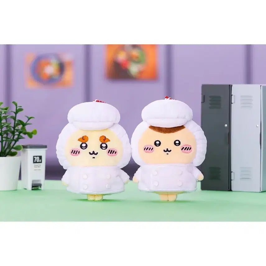 [BUNJANG] Chiikawa Restaurant Chef Mascot Keychain / 치이카와 레스토랑 키친 급식 주방장 마스코트 시사