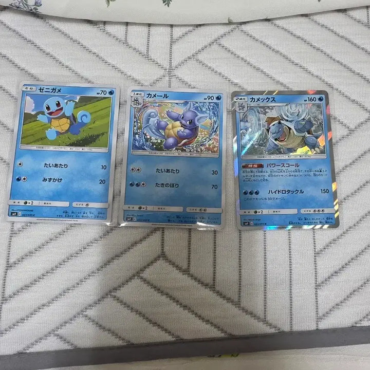 [BUNJANG] Tag Bolt Squirtle, Wartortle, Blastoise Bundle Set (Japanese) / [ 태그볼트 ] 꼬부기/어니부기/거북왕 일괄 (일판) -고대카드