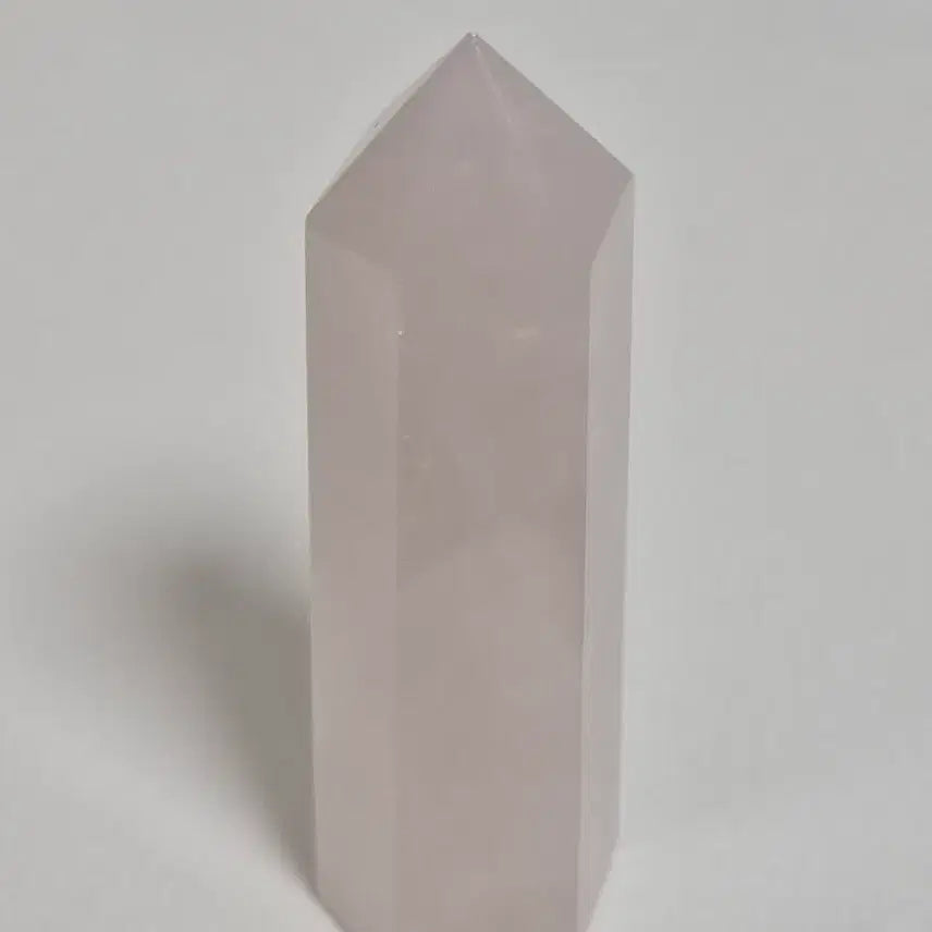 [BUNJANG] Rose Quartz Natural Crystal Point Tower Obelisk Interior Desk Decor / 로즈쿼츠 장미수정 천연 원석 포인트 타워 육각주 인테리어 데스크테리어 소품