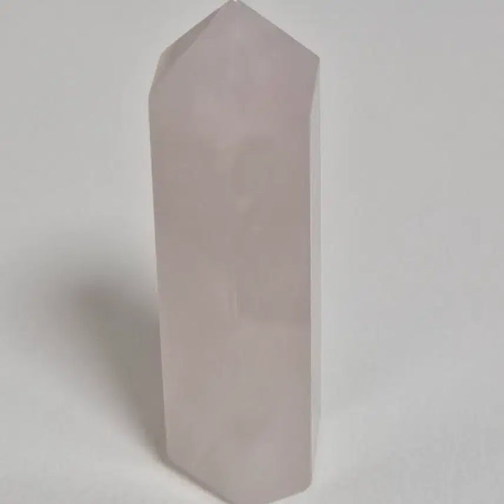 [BUNJANG] Rose Quartz Natural Crystal Point Tower Obelisk Interior Desk Decor / 로즈쿼츠 장미수정 천연 원석 포인트 타워 육각주 인테리어 데스크테리어 소품