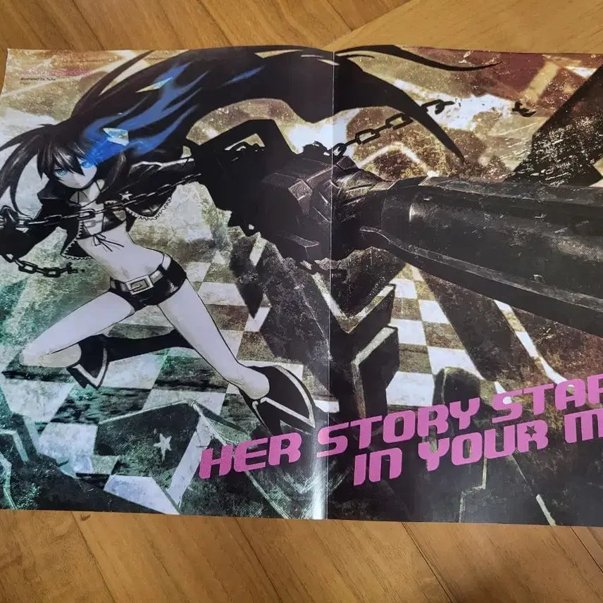 [BUNJANG] Black Rock Shooter / Hero Man Double-Sided Poster / 블랙록슈터/히어로맨 양면 포스터