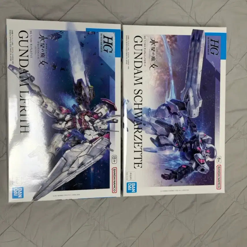 [BUNJANG] HG Gundam Lebrith &amp; Gundam Schwartzerte Bundle Set / 건프라 HG 건담 르브리스, 건담 슈바르제테 일괄