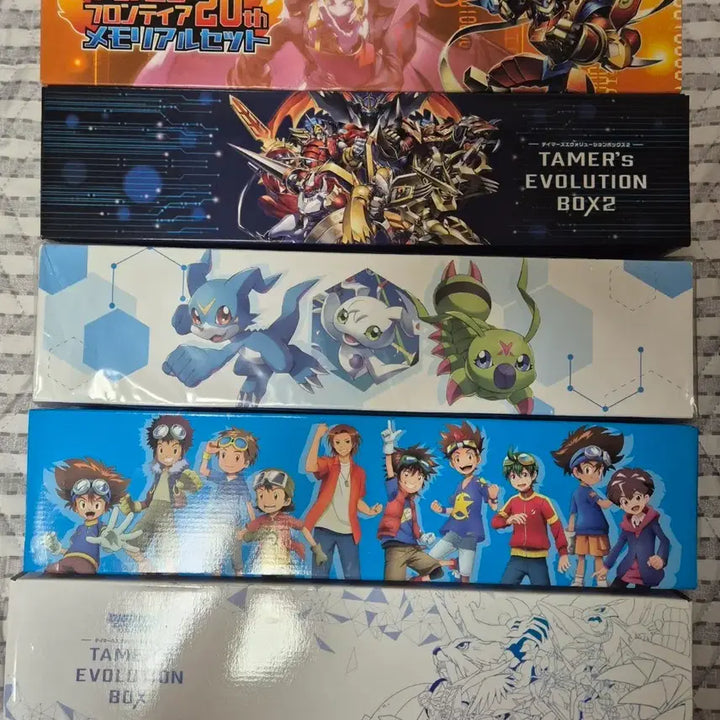 [BUNJANG] Digimon Card Storage Box Empty Set (5 Types) / 디지몬카드 스토리지박스 빈상자 5종세트 (사진은 덱케이스 넣은 예시)