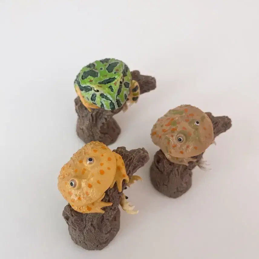 [BUNJANG] Bandai Finger Habitat Collection Frog 3 Types Bundle Set / [일괄] 반다이 생물대도감 손가락 위 컬렉션 가챠 개구리 3종