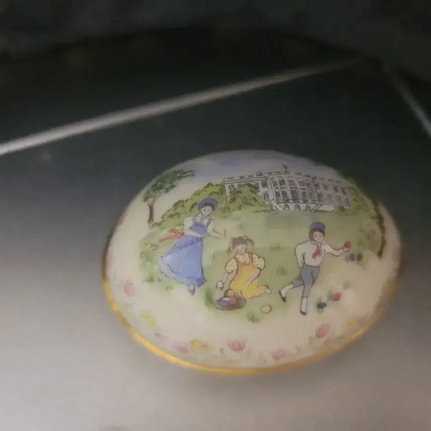 [BUNJANG] Lenox White House Egg Trinket Box Limited Edition / 레녹스 에그 트링켓 백악관 그림 도자기 보석함 리미티드 에디션