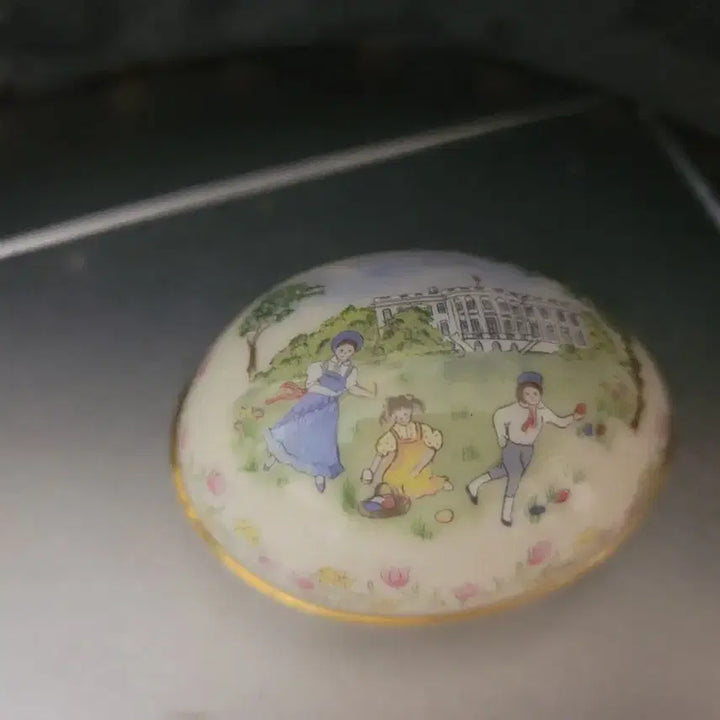 [BUNJANG] Lenox White House Egg Trinket Box Limited Edition / 레녹스 에그 트링켓 백악관 그림 도자기 보석함 리미티드 에디션