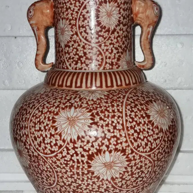 [BUNJANG] Qing Dynasty Kangxi Period Hongyou Vase with Flower and Bird Motif / 강희년제 홍유 전지화훼문 상이병 높39 지26센 중국도자기 고도자 골통품