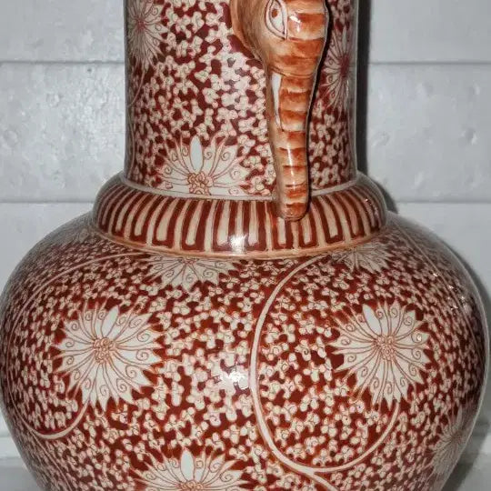[BUNJANG] Qing Dynasty Kangxi Period Hongyou Vase with Flower and Bird Motif / 강희년제 홍유 전지화훼문 상이병 높39 지26센 중국도자기 고도자 골통품