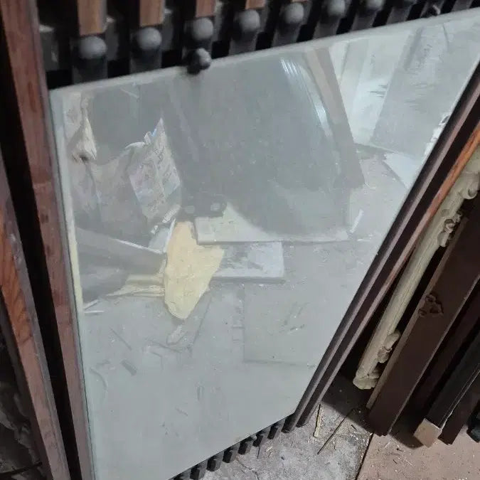 [BUNJANG] Antique Wooden Frame Mirror 55x112 cm / 옛날거울 55   112 센치