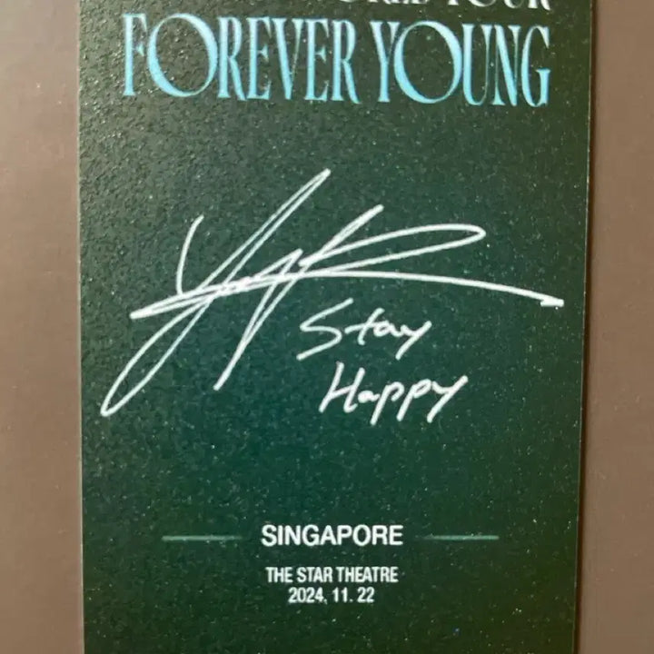 [BUNJANG] Young K FOREVER YOUNG Singapore Concert Photocard / 영케이 포에버영 싱가폴 콘서트 입장포카
