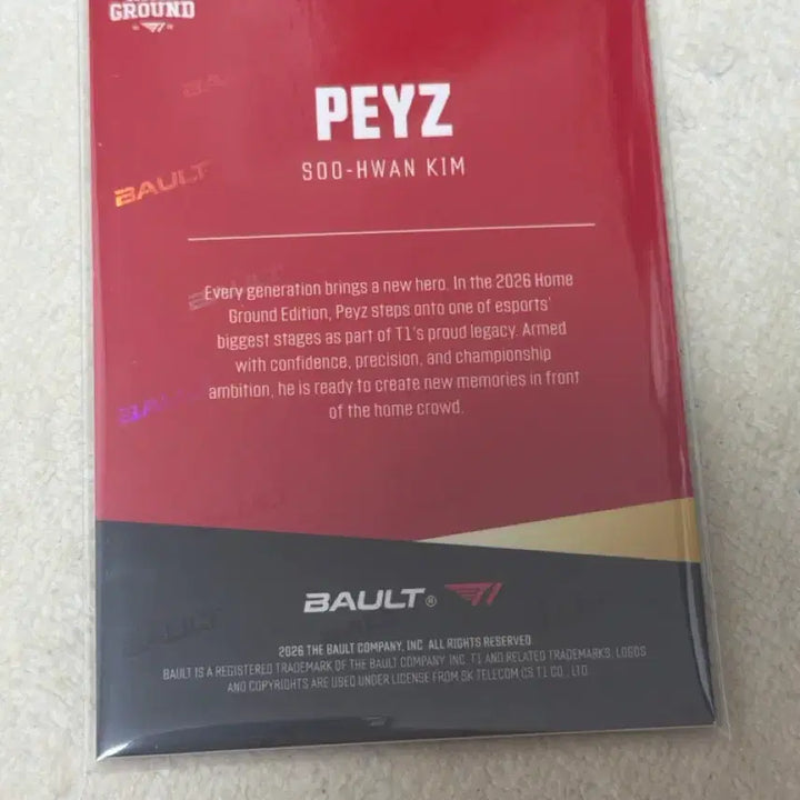 [BUNJANG] T1 Home Ground Bault Champions Photocard Peyz / 티원 홈그라운드 bault 챔피언스 포토카드 포카 페이즈 peyz
