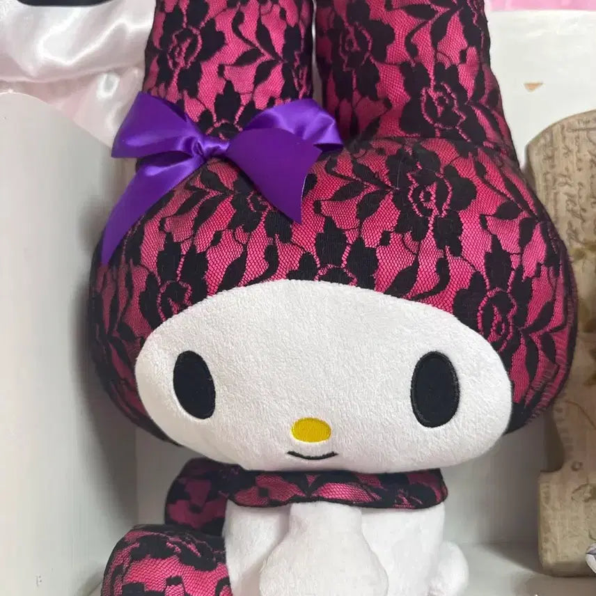 [BUNJANG] My Melody Black Lace Large Plush Doll / 마이멜로디 블랙레이스 대형 인형 산리오 인형 방꾸템