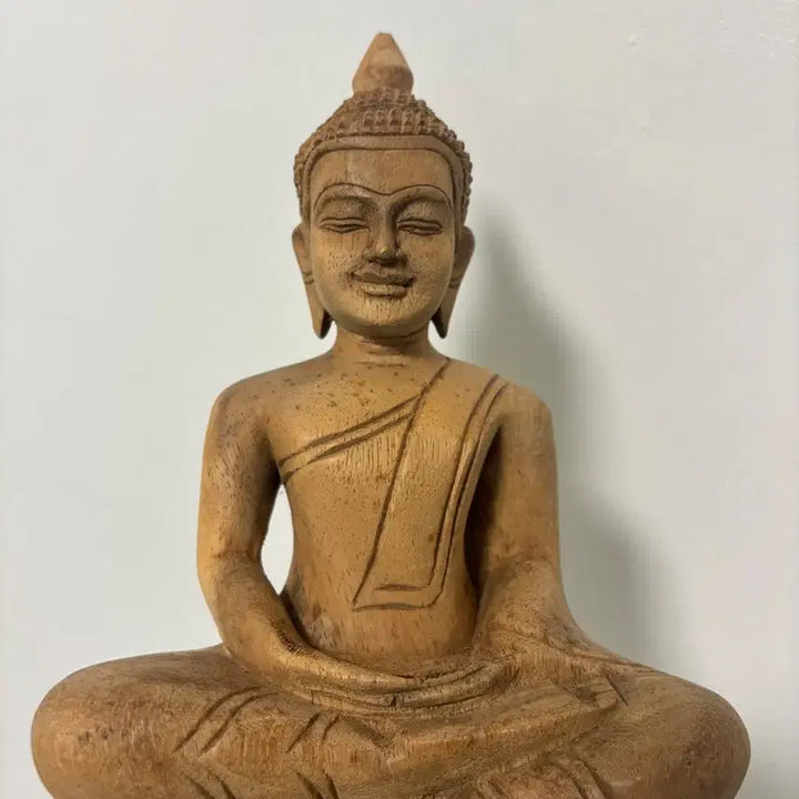 [BUNJANG] Zen Style Wooden Carved Buddha Figurine Interior Ornament / 해외구매 Zen 스타일 원목 조각 불상 인테리어 장식품