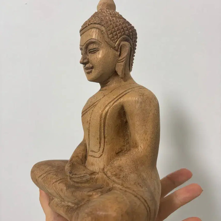 [BUNJANG] Zen Style Wooden Carved Buddha Figurine Interior Ornament / 해외구매 Zen 스타일 원목 조각 불상 인테리어 장식품