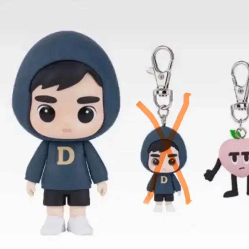 [BUNJANG] Doh Kyungsoo Figure &amp; Charlie Keychain Set / 도경수 피규어