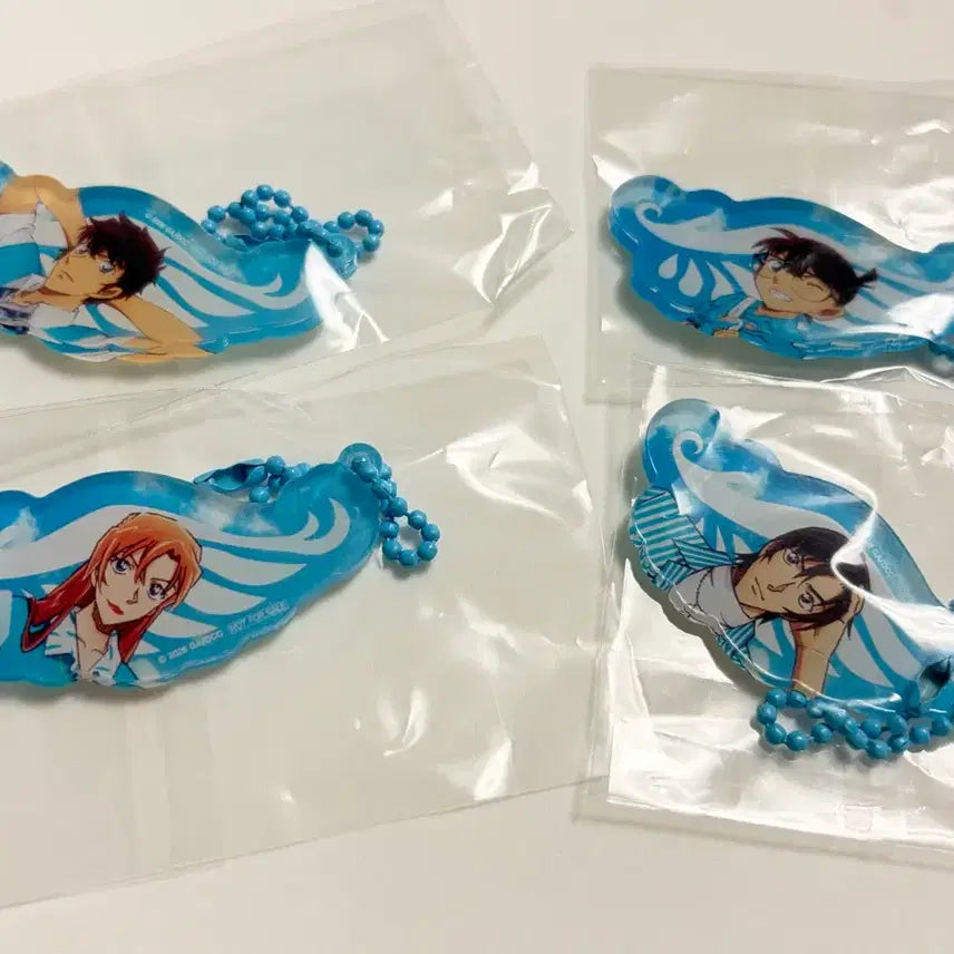 [BUNJANG] Detective Conan: The Raven Chaser Acrylic Keyring Set (4 Types) / 명탐정 코난 하이웨이의 타천사 특전 아크릴 키링 4종 미개봉 일괄