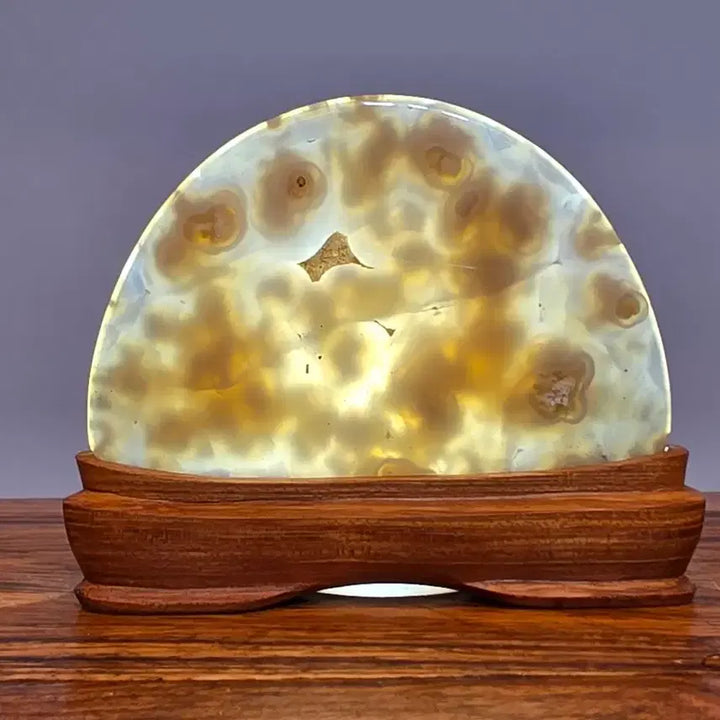[BUNJANG] Blooming Flower Agate Stone Mineral Display / 26081712 좋은 기운을 내뿜는 꽃이 만발한 컬러 마노석 광물 수석 팝니다
