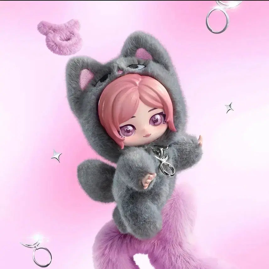 [BUNJANG] Aespa Ningning R.L. POP MART Fluffy Club Series Doll Keychain / aespa 에스파 닝닝 뤠 팝마트 플러피 클럽 시리즈 인형 키링