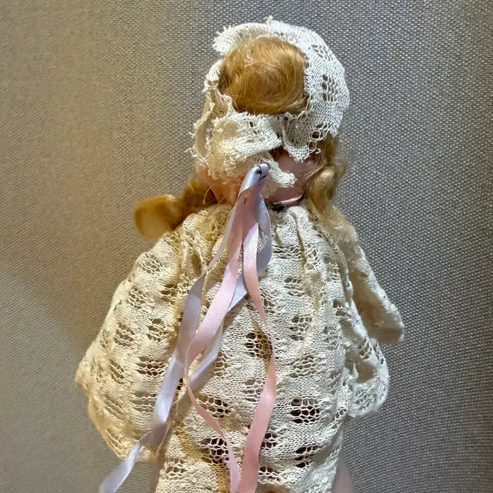 [BUNJANG] Vintage Doll Lace Dress Pink Ribbon / 빈티지 인형 레이스 원피스 핑크 리본