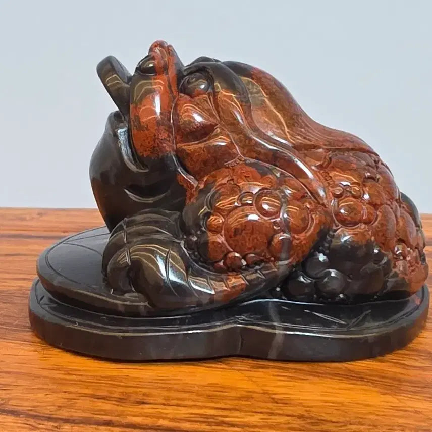 [BUNJANG] Bloodstone Three-Legged Crow and Toad Stone / 26081716 좋은 기운을 내뿜고 재물을 지켜주는 계혈석 삼족오 두꺼비 광물 수석 팝니다