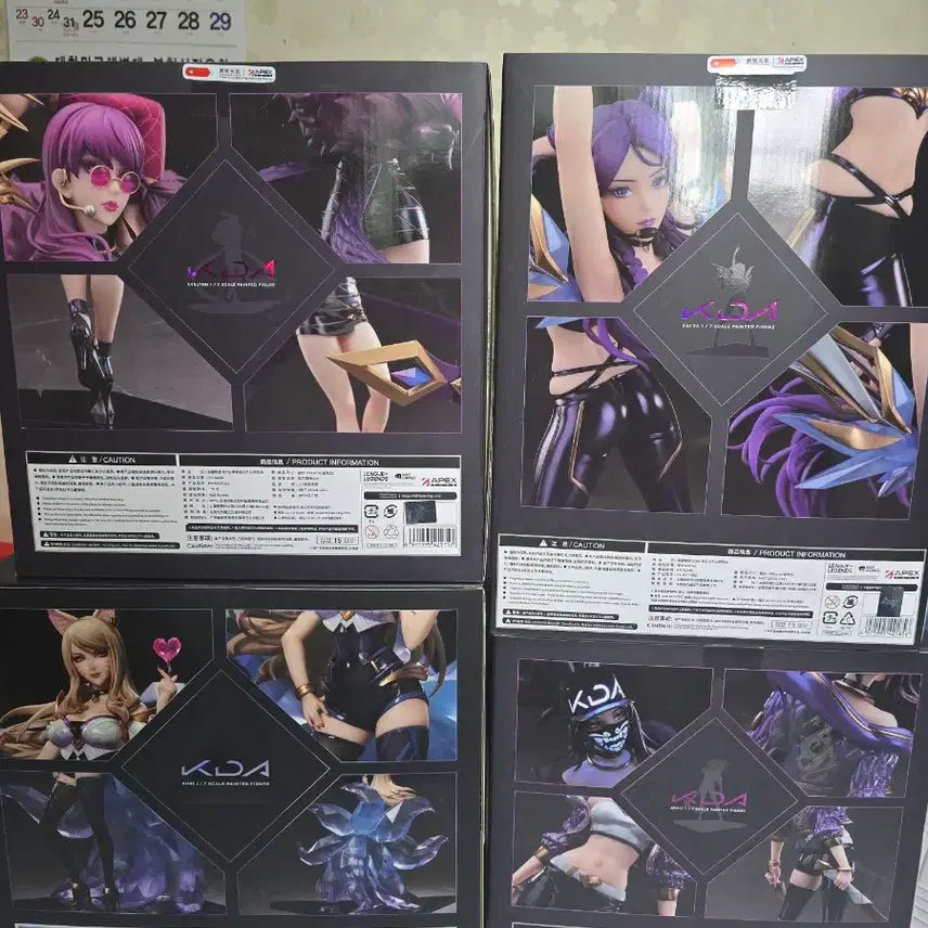[BUNJANG] Apex K/DA 4-Figure Bundle Set / 에이펙스 LOL K/DA 4종 피규어 일괄 판매 합니다