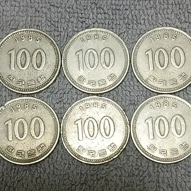 [BUNJANG] 1985 South Korean 100 Won Coin Set (10 Pieces) / 1985년 100원동전 빈티지 10개세트