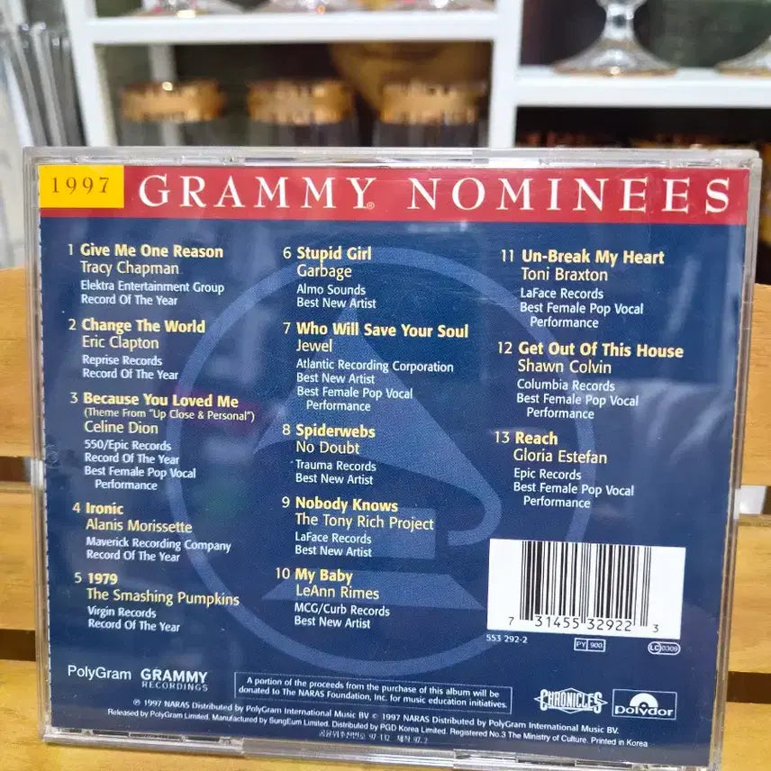 [BUNJANG] 1997 Grammy Awards Nomination CD / 1997 그래미 어워드 노미네이션 CD