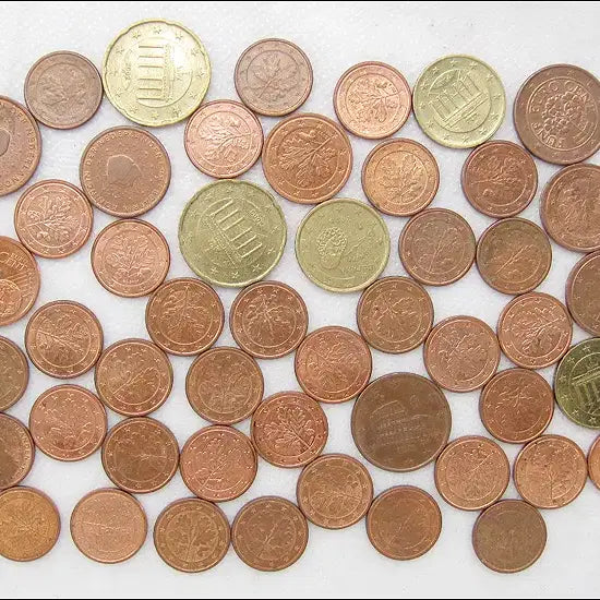 [BUNJANG] Mixed Euro Cent Coins (1, 2, 5, 10, 20 Cents) - 49 Pieces / 1,2,5,10,20 유로센트 49개