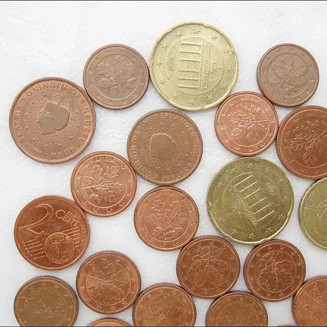 [BUNJANG] Mixed Euro Cent Coins (1, 2, 5, 10, 20 Cents) - 49 Pieces / 1,2,5,10,20 유로센트 49개