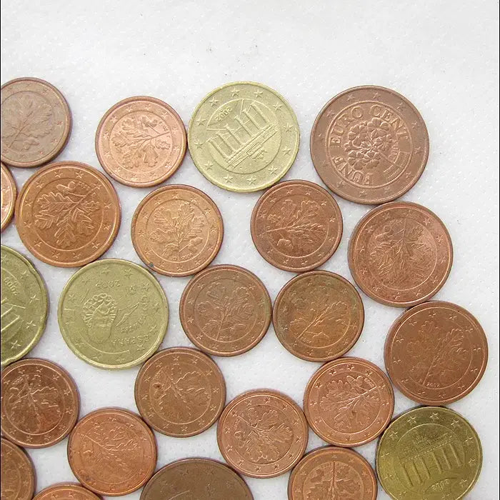 [BUNJANG] Mixed Euro Cent Coins (1, 2, 5, 10, 20 Cents) - 49 Pieces / 1,2,5,10,20 유로센트 49개