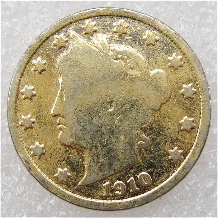 [BUNJANG] 1910 USA 5 Cent Coin (Gilt) [Foreign Coin] / 미국 1910년 5센트 (도금) (2639) [동전, 외국주화]