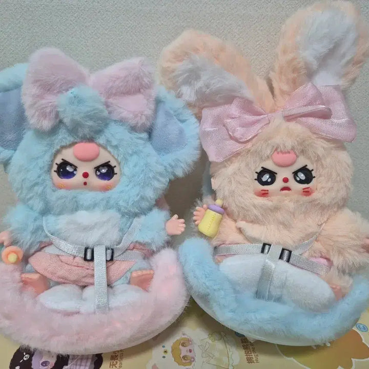 [BUNJANG] Baby Three Cart Set with Blue Elephant and Pink Rabbit / 베이비쓰리 카트