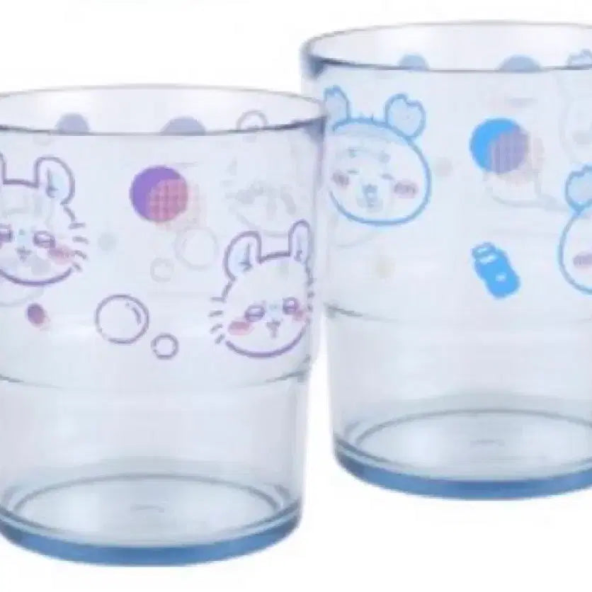 [BUNJANG] Chiikawa Summer Retro Cups 2-Set (Kani &amp; Momonga) / 치이카와 여름 레트로 컵 2종세트(카니&amp;모몽가)
