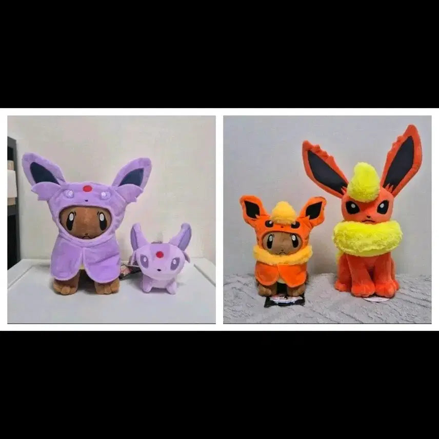 [BUNJANG] Pokemon Eevee Poncho Plush Keychain Set / 포켓몬 인형 키링 판초 이브이 세트 팝니다