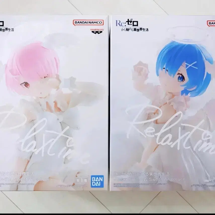 [BUNJANG] Re:Zero Rem Ram Relax Time Figure (Sealed) / 미개봉) 리제로 렘 람 릴렉스타임 피규어