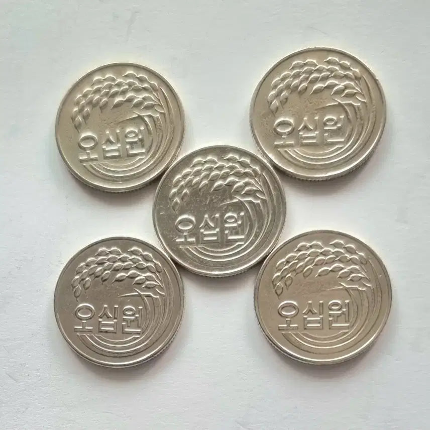[BUNJANG] 1981 50 Won Coin Bundle Set / 1981년 50원동전 5개를 일괄판매합니다