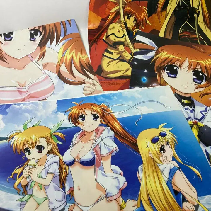 [BUNJANG] Magical Girl Lyrical Nanoha Poster Set (4 Types) / 급처 가격인하 마법소녀 리리컬 나노하 포스터 4종 일괄