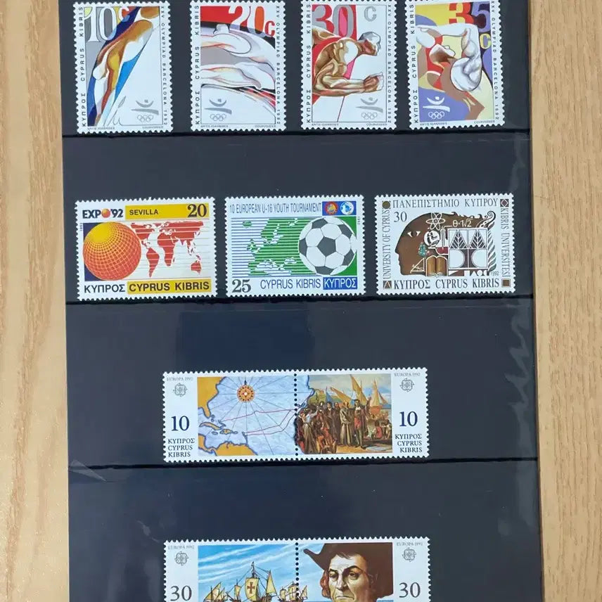 [BUNJANG] Cyprus Olympic Commemorative Stamp Set / 키프로스 올림픽 기념 우표 세트