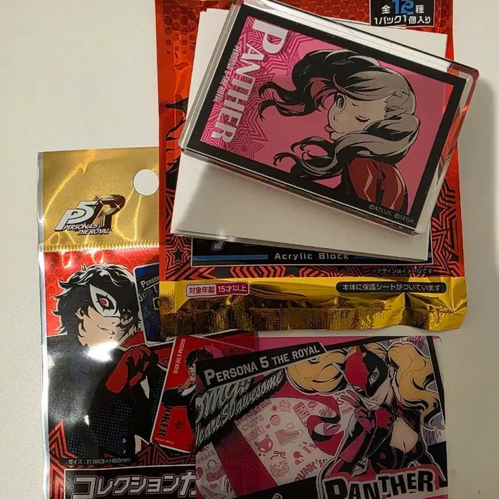 [BUNJANG] Persona 5 The Royal Tamaki An Panther Acrylic Block &amp; Clear Card Bundle Set / 페르소나 5 더 로열 일본 다이소 아크릴 블록 클리어 카드 타마키 안 팬서 일괄