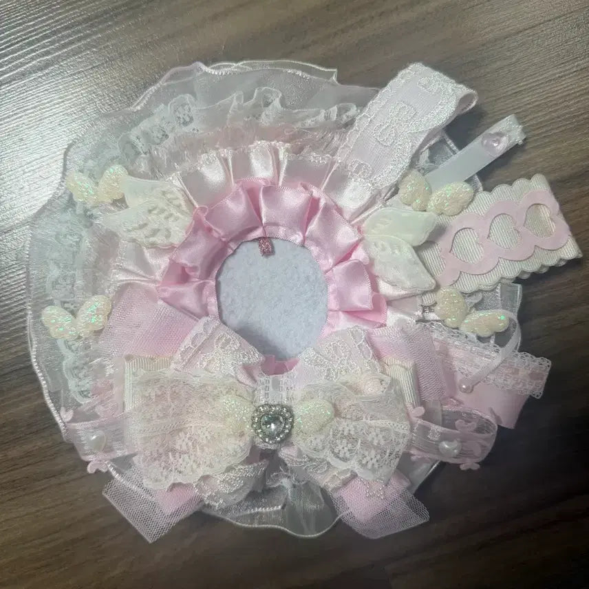 [BUNJANG] Rosette Can Badge Brooch - Pink Angel Motif / 로제트 캔뱃지 브로치 굿즈 오타쿠 덕질 애니 이타백 앙스타 오시 최애 핑크 천사